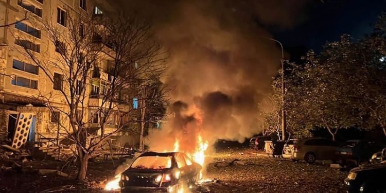 Russian strikes kill five in Ukraine, cause power outages