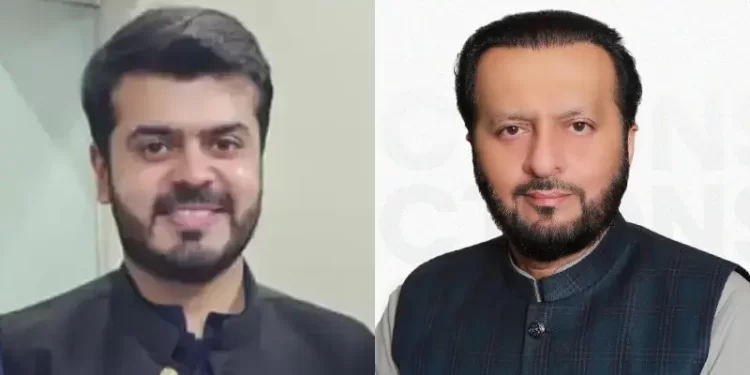 PTI candidate Chaudhry Arsalan Ahmad (L) and Hafiz Muhammad Noman (R). — Facebook/Arsalan Ahmad / X/PMLNPunjabPk