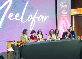 cast members at a media junket for the film neelofar in karachi photo express