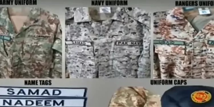 This screengrab shows items allegedly recovered from Ijaz Mallah, a Pakistani fisherman arrested by security agencies in October 2025.