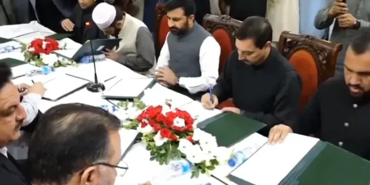 Portfolios assigned to KP’s all-male, 13-member cabinet