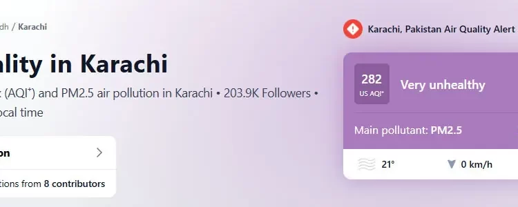 Karachi experiences foggy morning, ‘very unhealthy’ air, flight disruptions