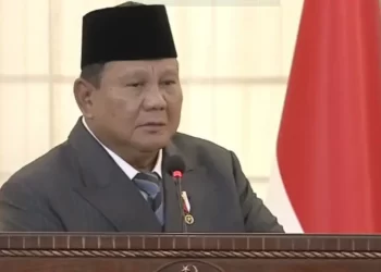 Indonesian President Prabowo Subianto addresses the ceremony along with PM Shehbaz Sharif on December 9. — mediaNewsTV