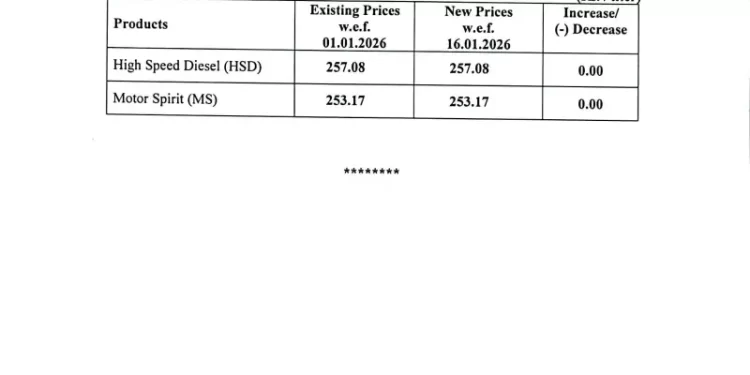 Govt keeps petrol, diesel prices unchanged for next fortnight