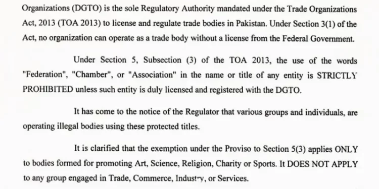Govt regulator cracks down on unlicensed use of “Federation,” “Chamber,” “Association”