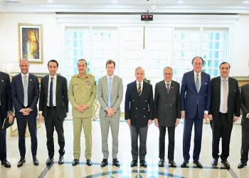Field Marshal Asim Munir, Prime Minister Shehbaz Sharif, Finance Minister Muhammad Aurangzeb and others at the signing ceremony of a memorandum of understanding with SC Financial Technologies on January 14. &mdash; Photo via PVARA