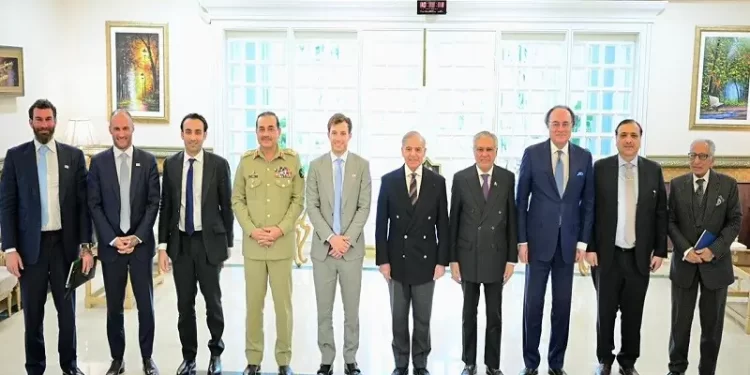 Field Marshal Asim Munir, Prime Minister Shehbaz Sharif, Finance Minister Muhammad Aurangzeb and others at the signing ceremony of a memorandum of understanding with SC Financial Technologies on January 14. &mdash; Photo via PVARA