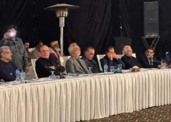 Shahid Khaqan Abbasi and Imran Ismail, among others, attend a conference in Islamabad on Jan 7, 2026. &mdash; via author