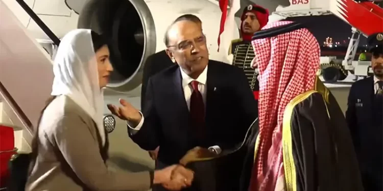President Zardari arrives in Bahrain’s capital on 4-day official visit