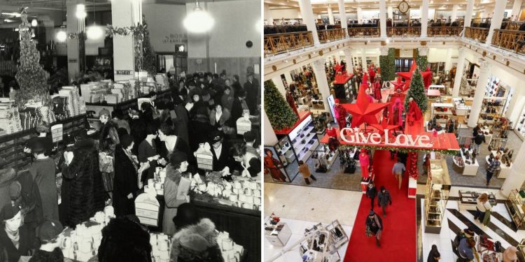 THEN AND NOW: Vintage photos show how department stores have changed