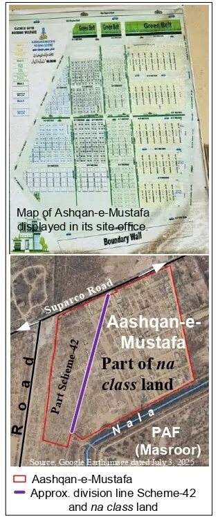 A map of the Aashqan-e-Mustafa society. 