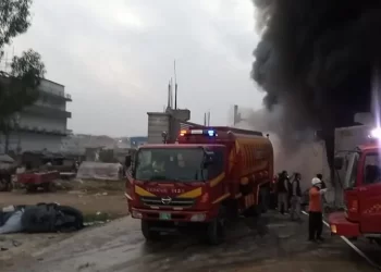 Firefighting efforts under way to douse blaze at factory in Rawalpindi’s Rawat