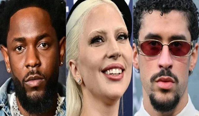 kendrick lamar bad bunny and lady gaga photo afp
