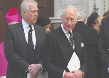 king charles iii and prince andrew pose for a photograph at a recent royal gathering photo file