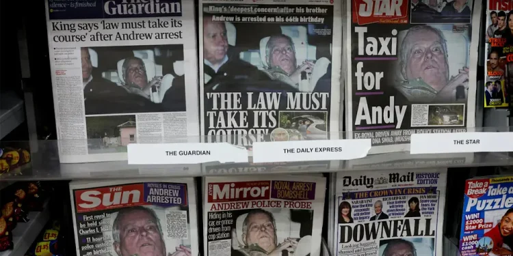 UK police seek information from ex-protection officers of king’s brother Andrew