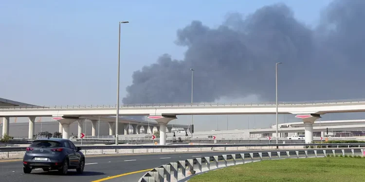 Blasts heard over Dubai and Doha for second day, with Duqm port also targeted