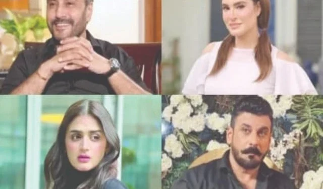 clockwise from top left adnan siddiqui nadia hussain shamoon abbasi hira mani photos file