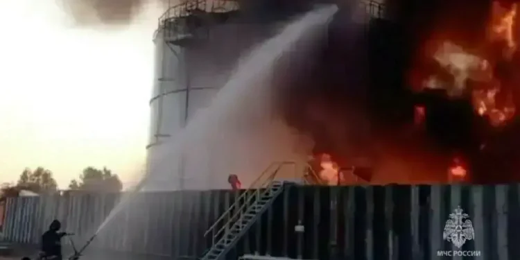 Russia’s Ust-Luga port damaged by Ukrainian drones, fire breaks out