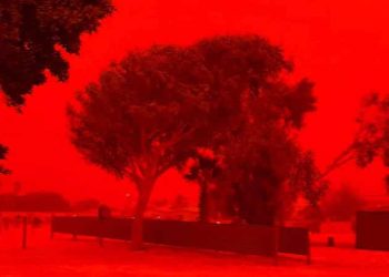 Severe Storm Turns Sky Red in Australia