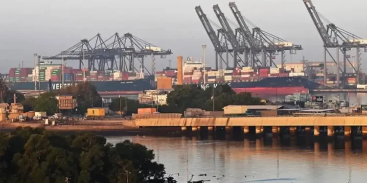 Ship with ME transshipment cargo berths at Karachi