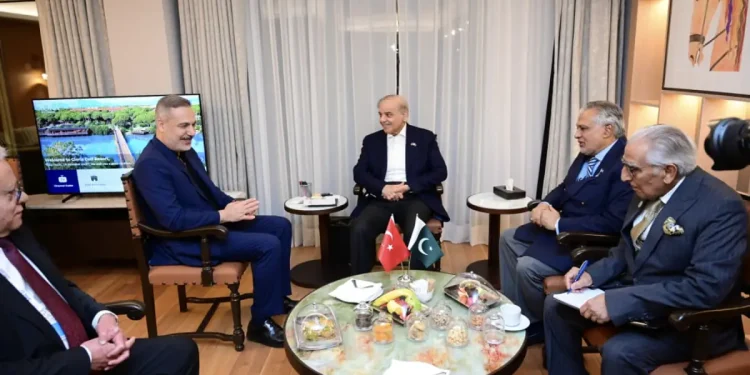 PM Shehbaz arrives in Turkiye on third leg of tri-nation tour, holds meeting with FM Fidan