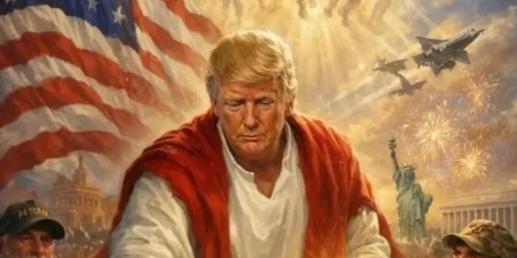 Trump posts AI image of himself as Jesus-like figure, drawing outrage